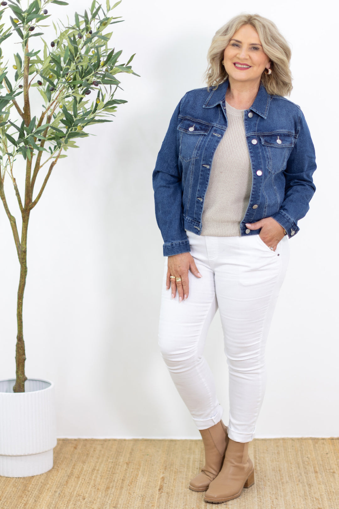 Darcy Stretch Denim Jacket| Indigo Wash