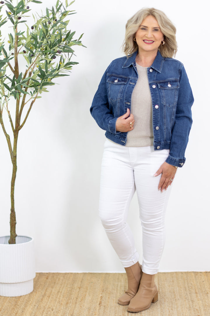 Darcy Stretch Denim Jacket| Indigo Wash