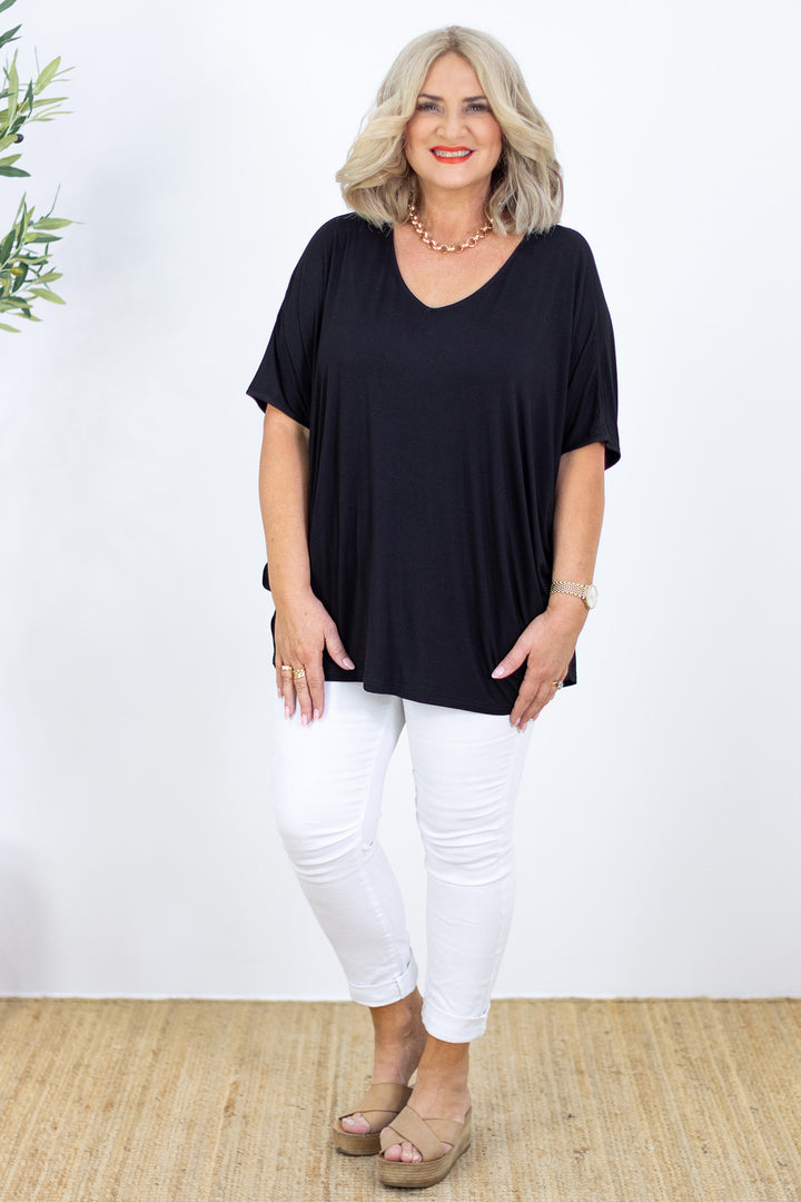 Armeni Batwing T Shirt | Black