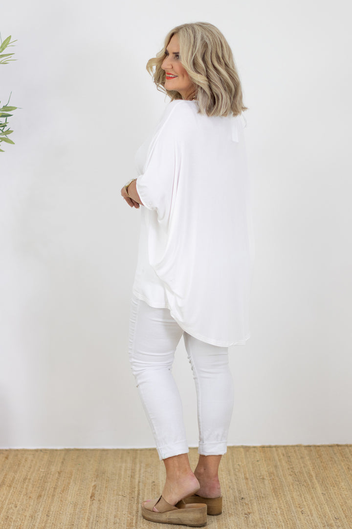Armeni Batwing T Shirt | White