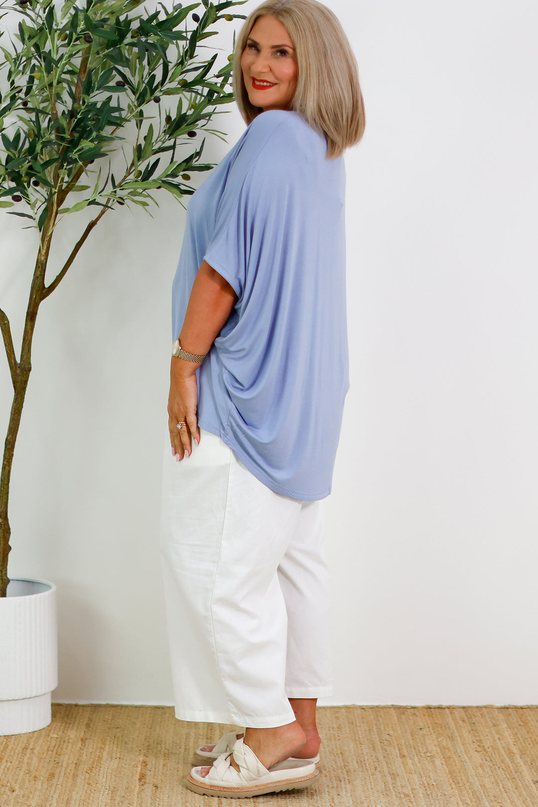 Armeni Batwing T Shirt | LIGHT BLUE