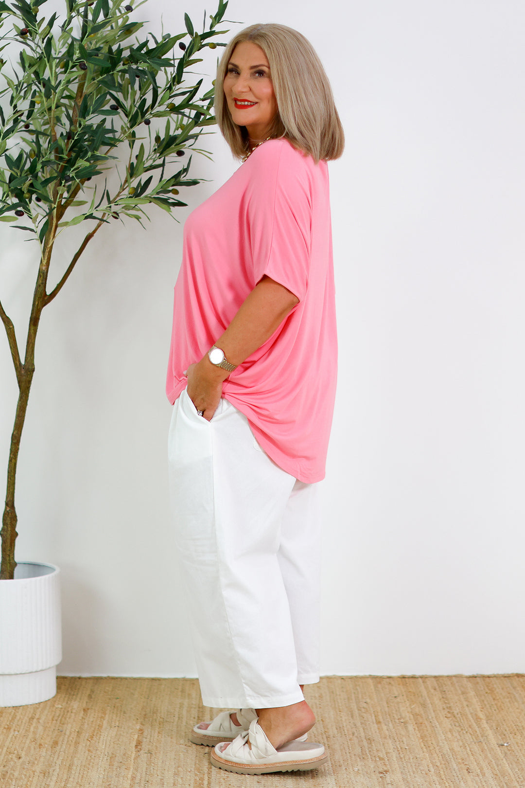 Armeni Batwing T Shirt | PINK