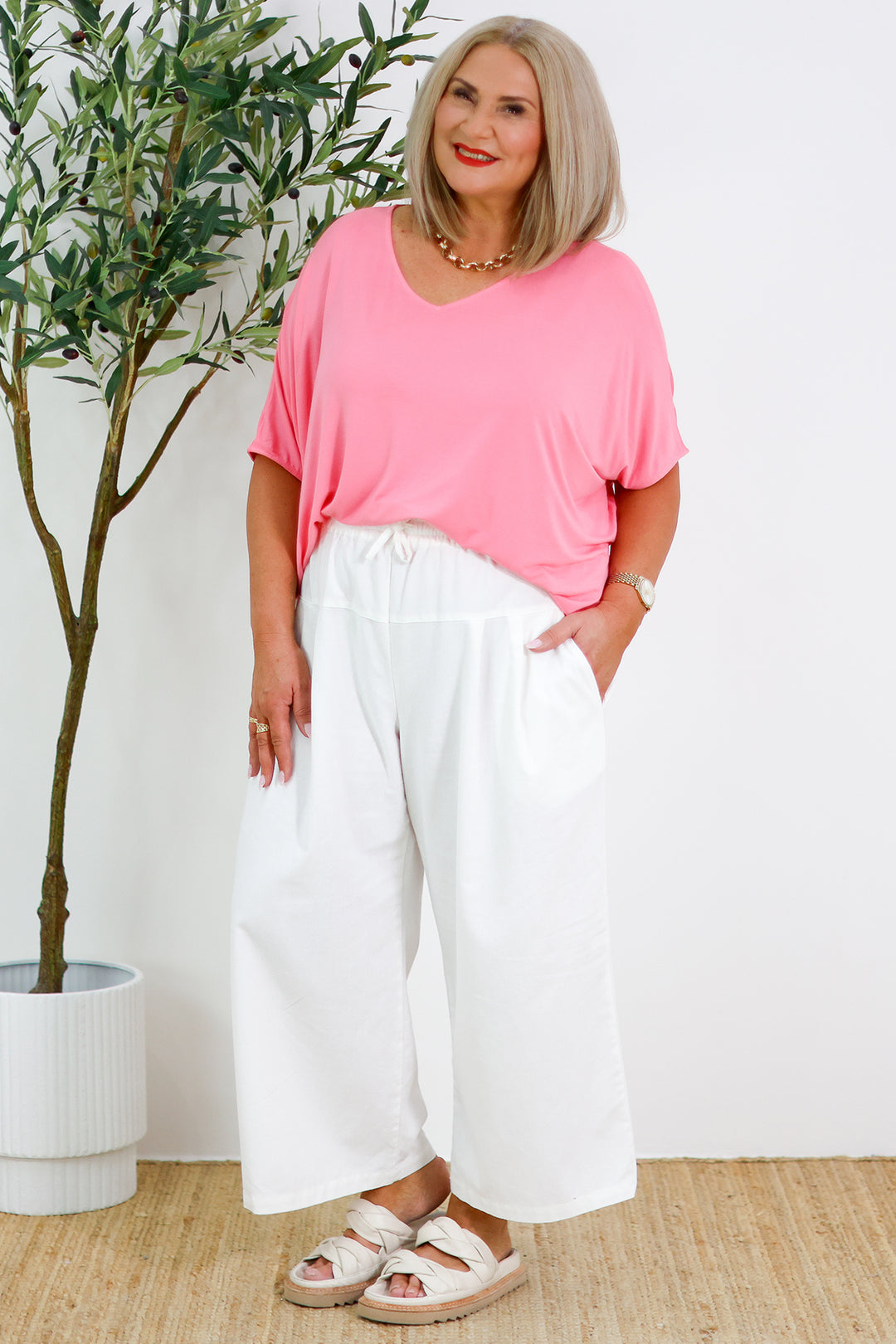 Armeni Batwing T Shirt | PINK