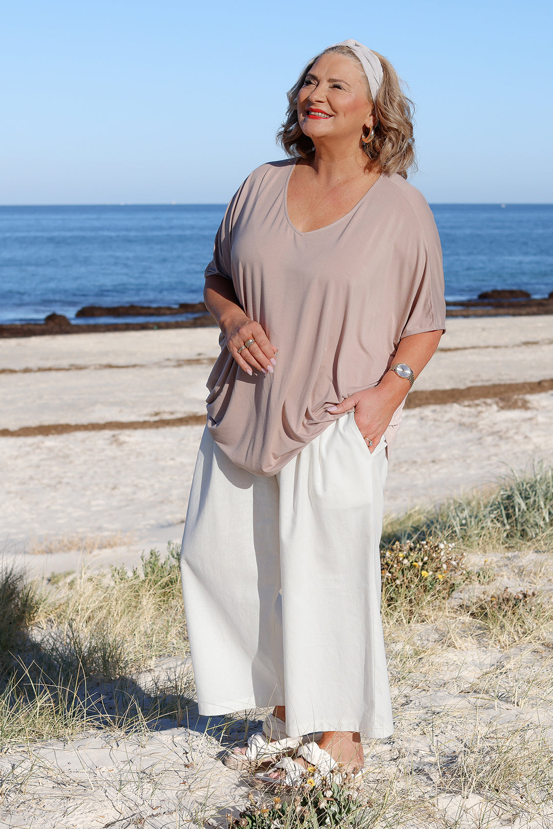 Armeni Batwing T Shirt | TAUPE