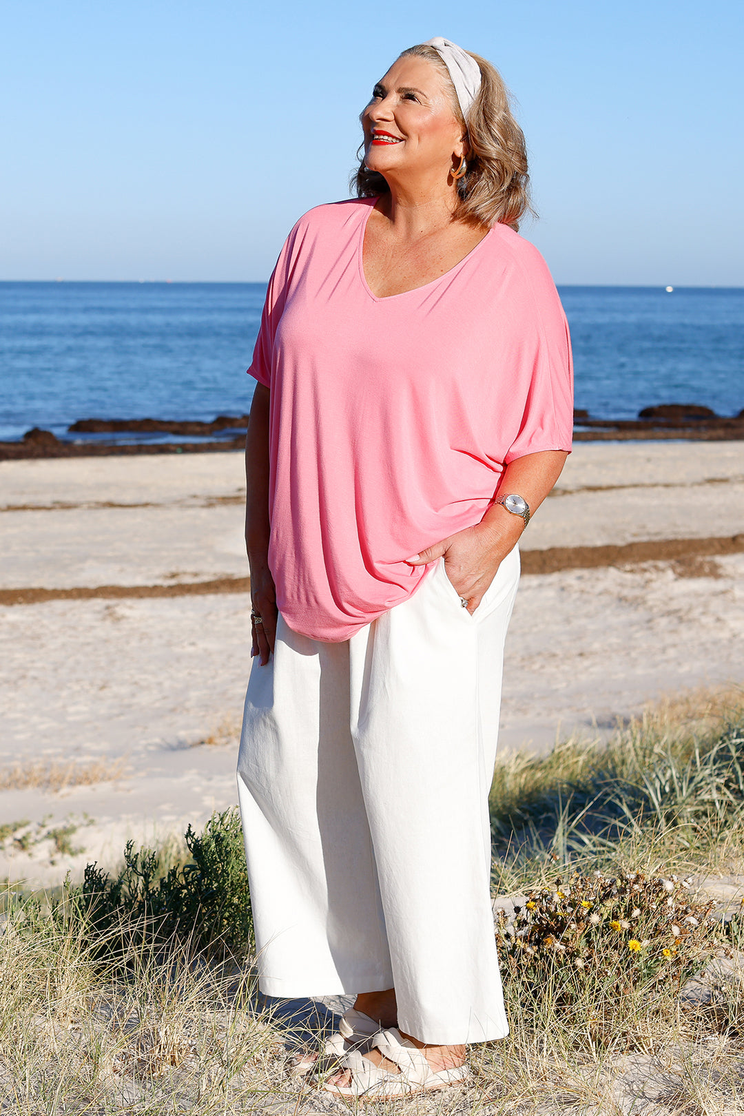 Armeni Batwing T Shirt | PINK