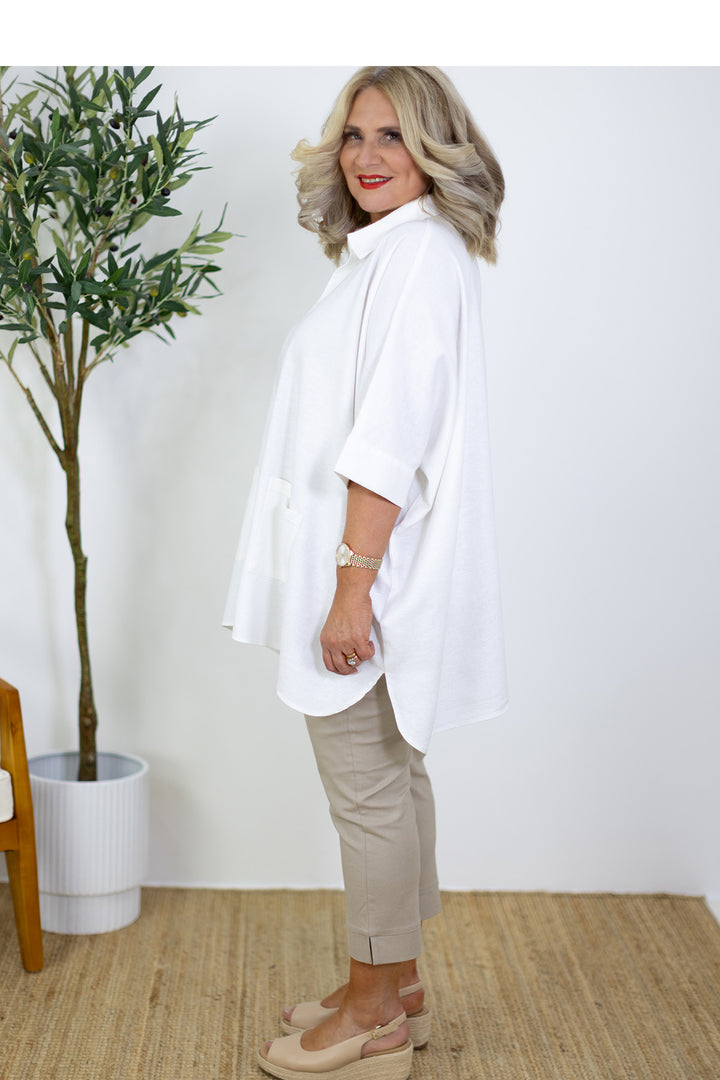 Oxford Oversized Shirt | White