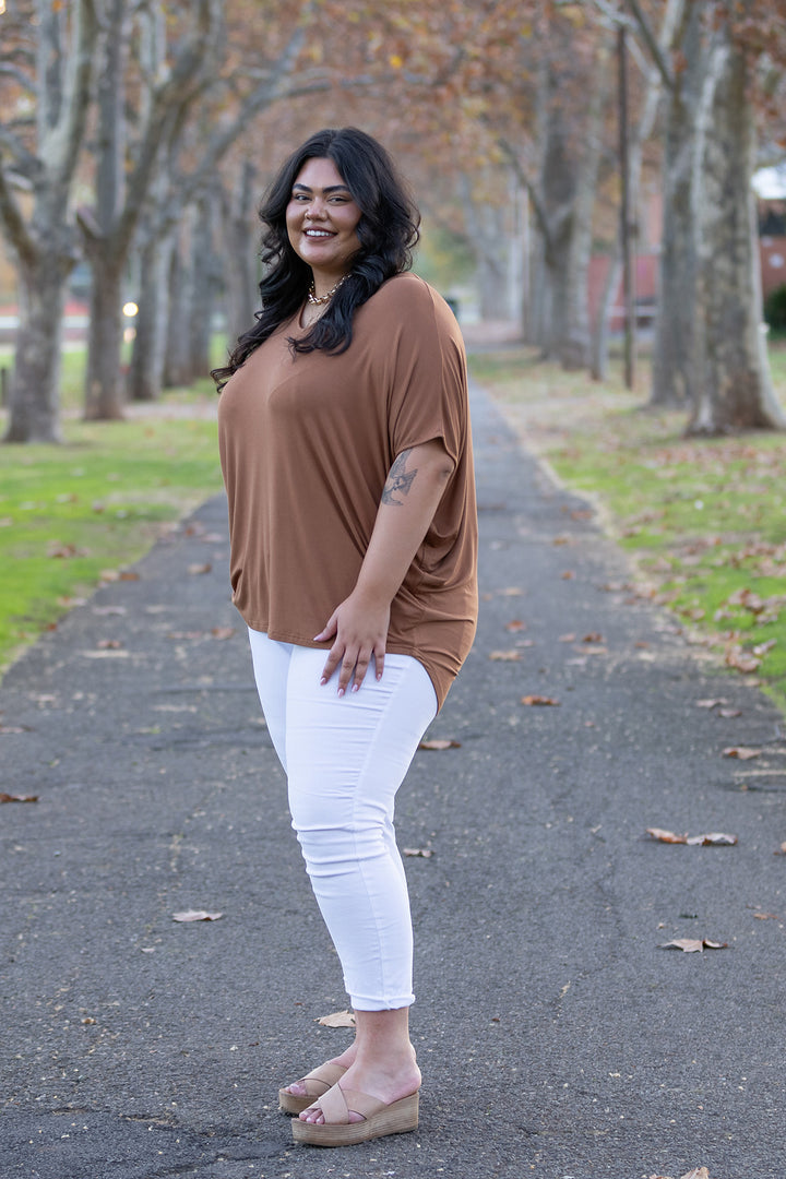 Armeni Batwing T Shirt | Tan