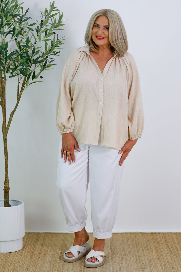 Ibiza Dusk Top | Beige