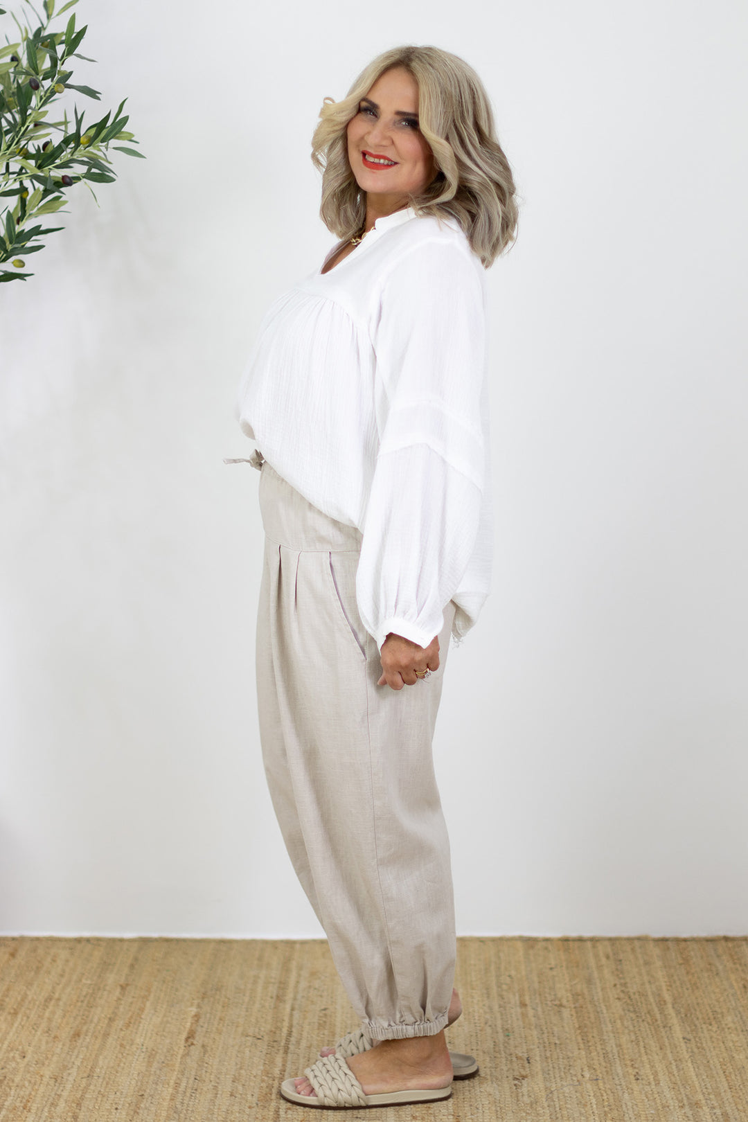 Kali Pants | Coconut Beige