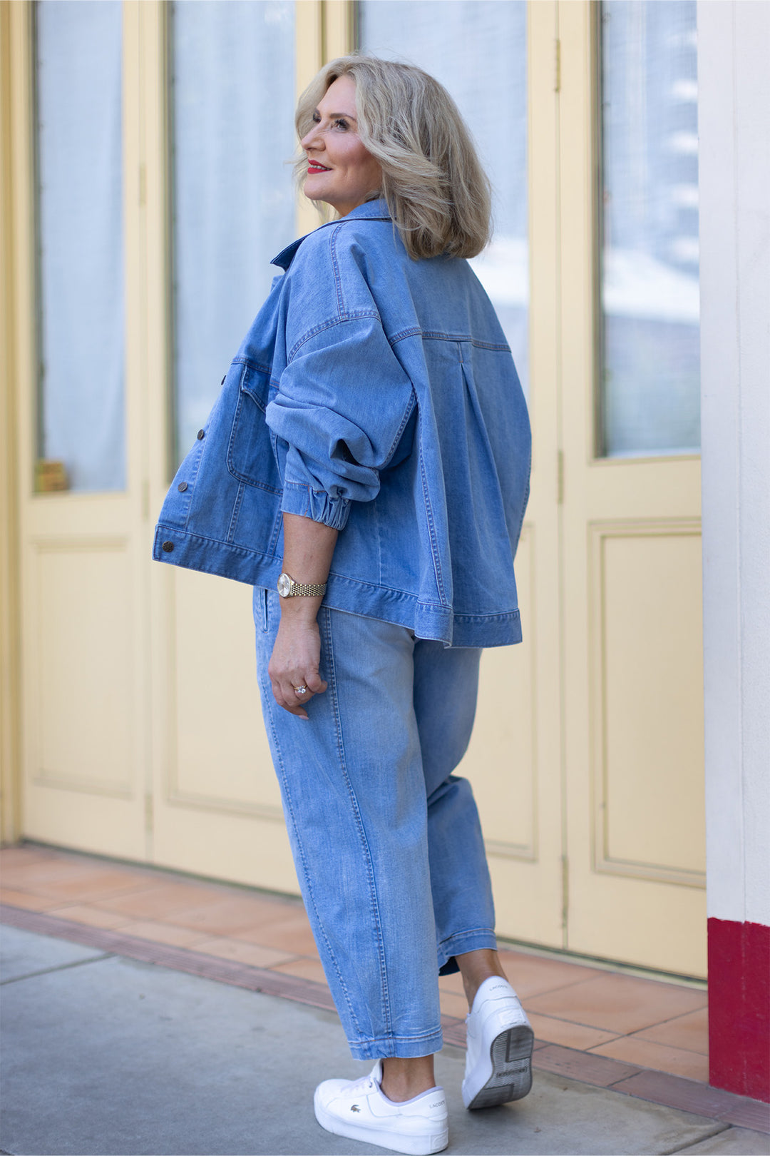 Oversized Stretch Swing Jacket | Denim