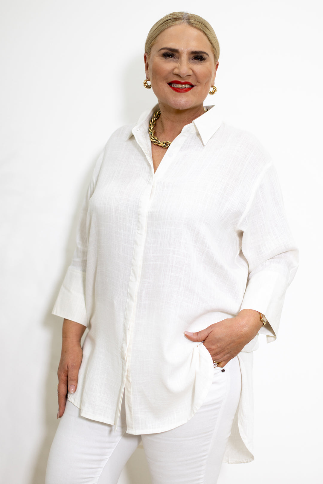 Londoner Oversized Shirt | Ivory White