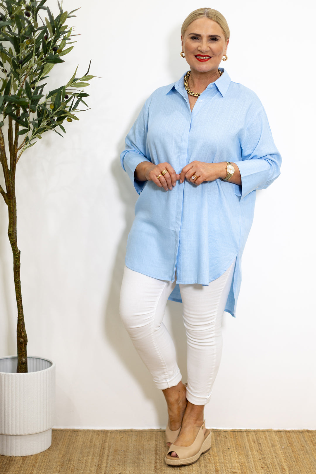 Londoner Oversized Shirt | Sky Blue