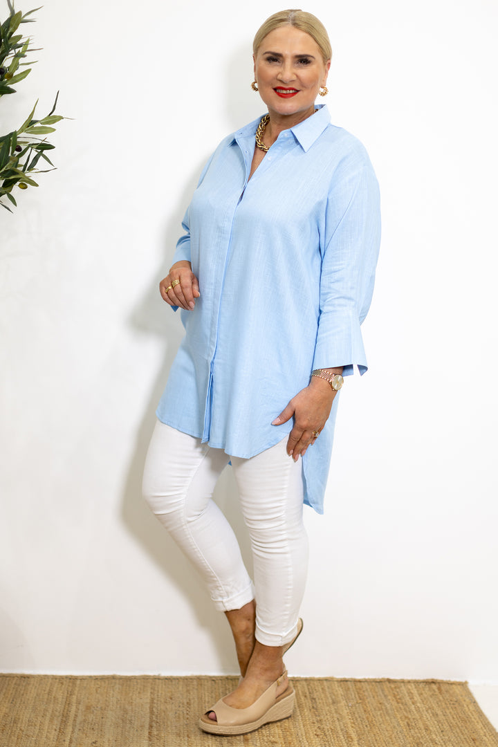 Londoner Oversized Shirt | Sky Blue