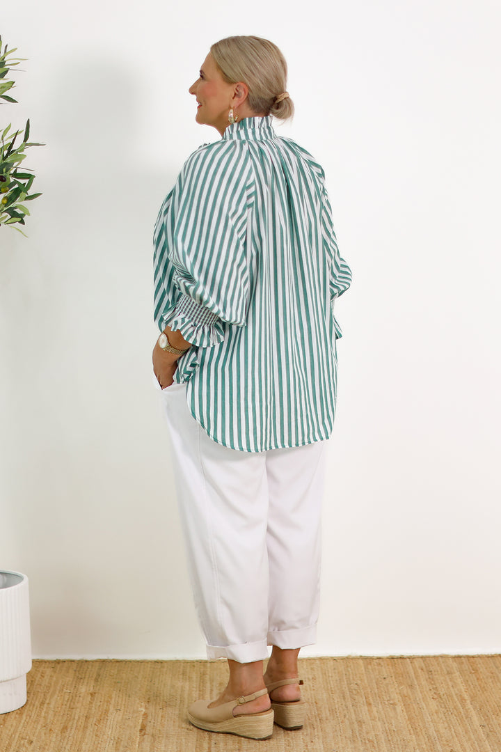 Mossman Stripe Shirt | Green