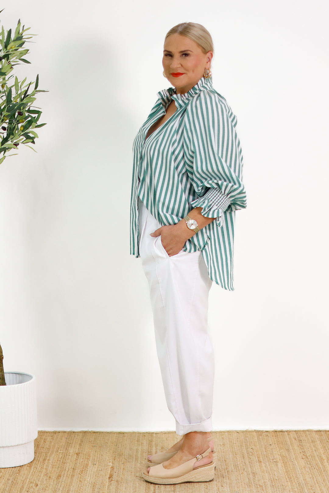 Mossman Stripe Shirt | Green