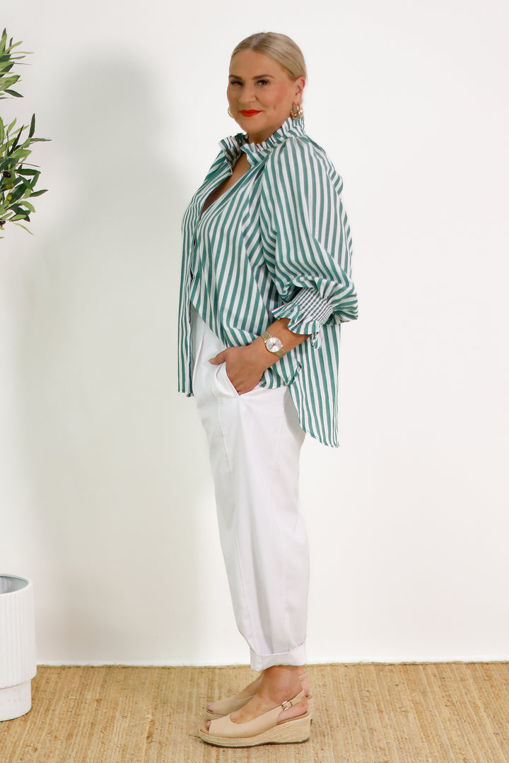 Mossman Stripe Shirt | Green