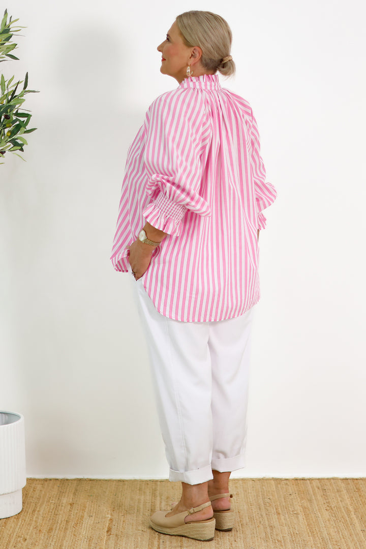 Mossman Stripe Shirt | Pink