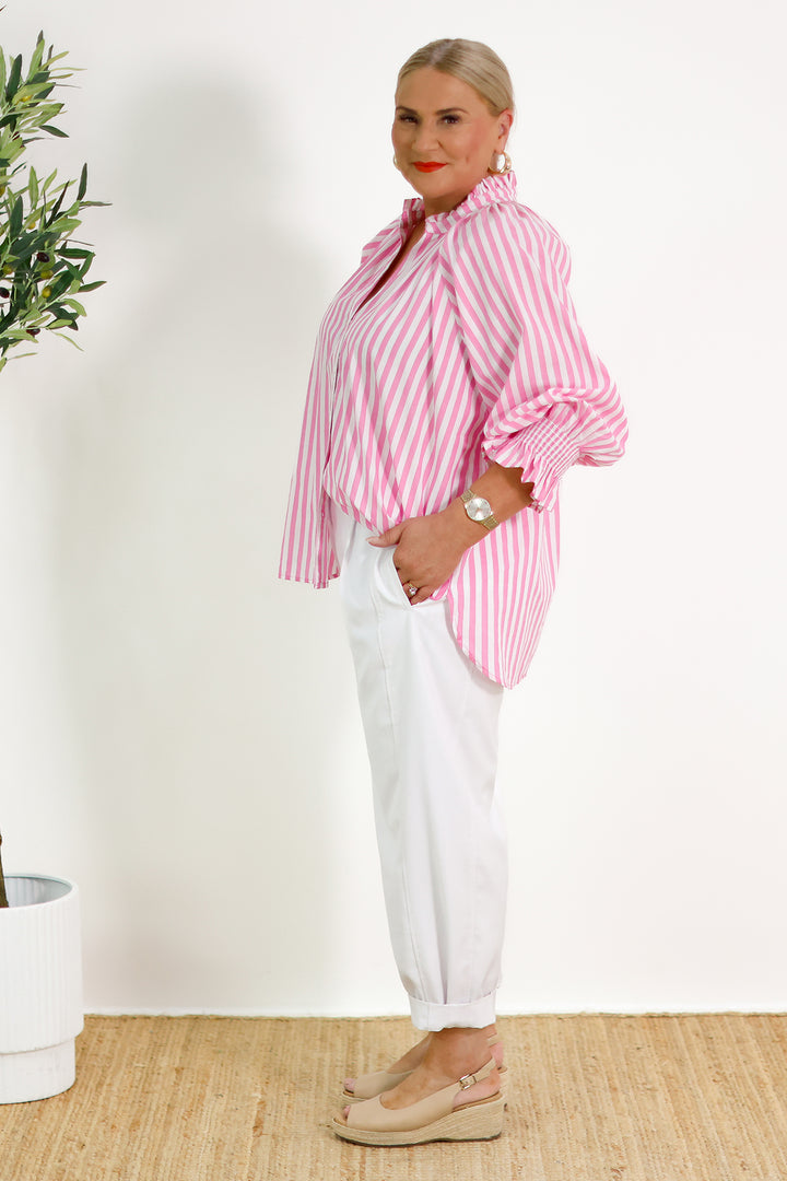 Mossman Stripe Shirt | Pink